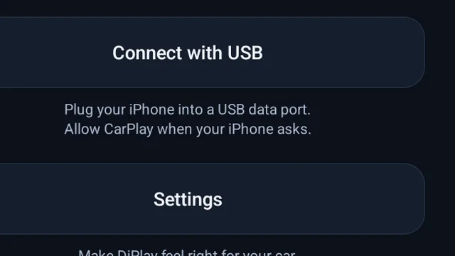 USB 连接与设置入口卡片